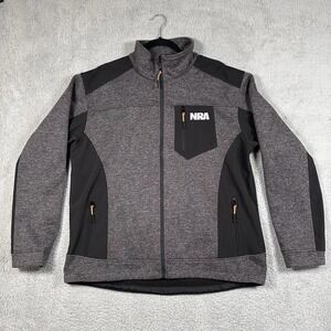 Men's NRA National Rifle Association Full Zip Jacket Size Large Fleece Lined